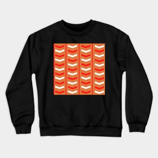 Retro 1960s Style Sixties Vintage Chevron Pattern Design Orange Crewneck Sweatshirt